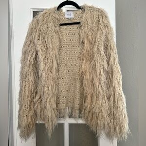 J.O.A. Shaggy Knit Cardigan Size Small